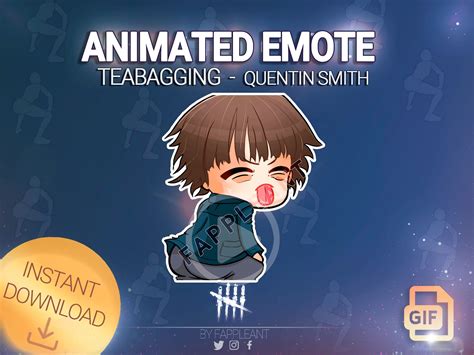DBD Animated Quentin Smith Tbag Dance Emote | Emotes | Dbd Teabagging Emoji | Twitch, Discord ...