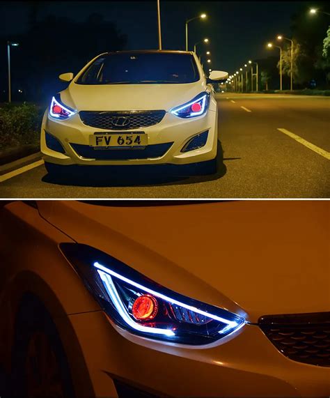 Car Styling Head lamp light for Hyundai Elantra LED Headlight 2011-2016 ...