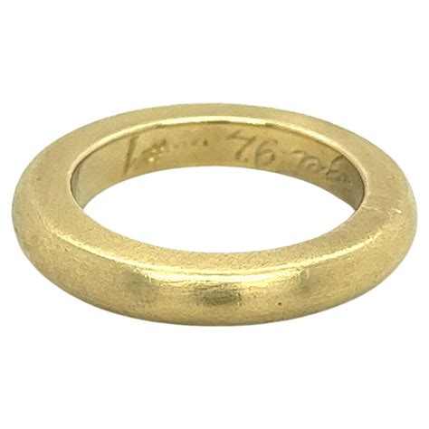 14k Solid Yellow Gold Brushed Finish Rounded Thick Gold Band Ring at ...