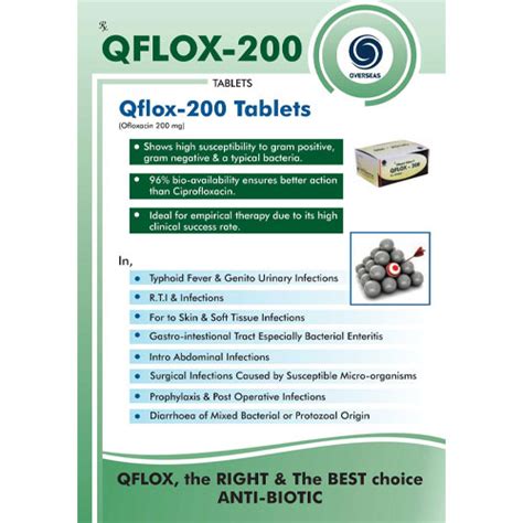 Qflox - 200 Tablets Overseas Pharma Pvt. Ltd.