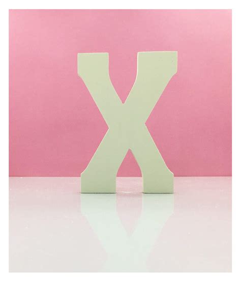 Americanelm White 6 Inch Wooden Wpc Letter X English Alphabets ...