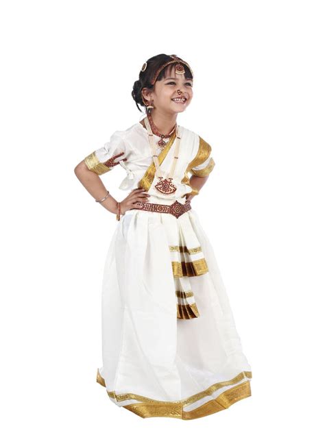 Mohiniyattam Indian Classical Dance Costume for Girls and Females