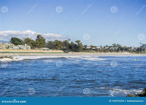 View Towards Twin Lakes State Beach from the Nearby Jetty, Santa Cruz ...