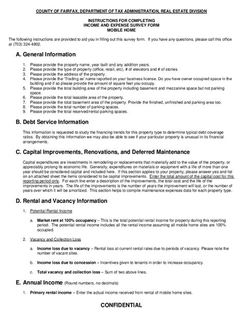 Fillable Online INCOME AND EXPENSE SURVEY FORM Fax Email Print - pdfFiller