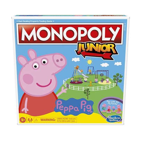 Monopoly Junior: Pig Edition Board Game for 2-4 Players, for Kids Ages ...