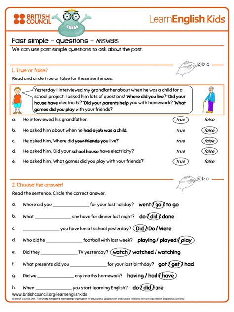 Image result for Past Simple Questions Practice