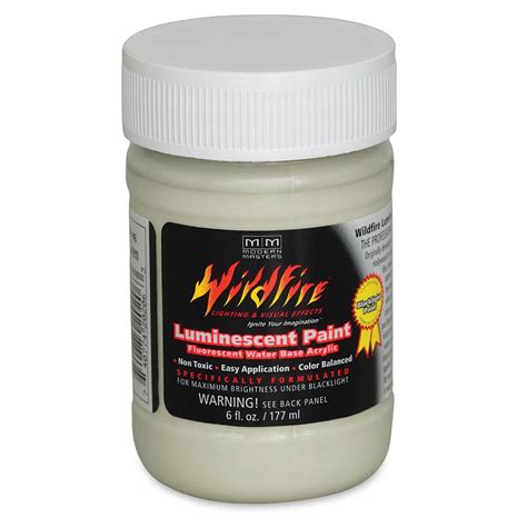 Wildfire Luminescent Fluorescent Acrylic Paint - Glow Green, 6 oz ...