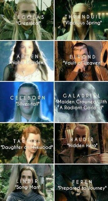 elven names and their meanings | The hobbit, Lord of the rings, Lotr