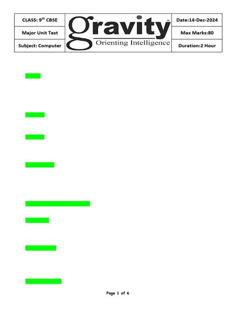 Class 9 Computer MCQ Test 的图像结果