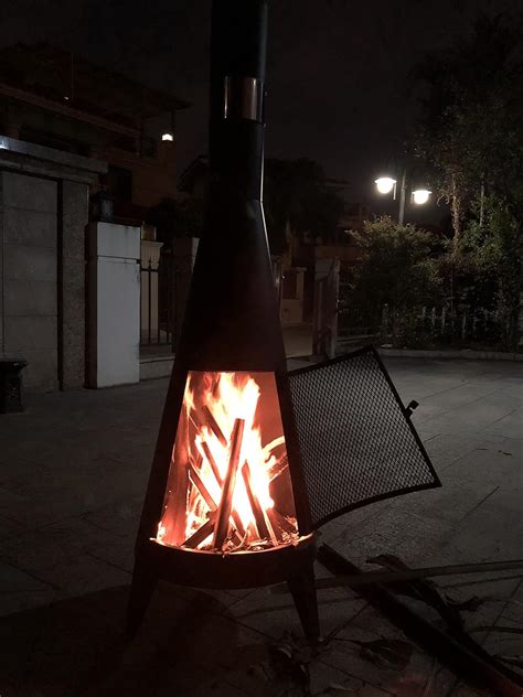 Buy Chiminea Fireplace Outdoor Wood Burning Fire Pit Terrace Stove ...