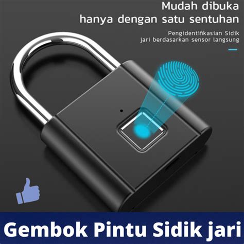 Jual Pengaman Pintu rumah kunci gembok rumah pagar sidik jari otomatis ...