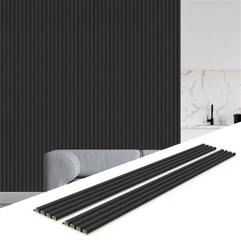 Buy 6-Piece WPC Acoustic Slat Wall Panel for Modern Interior Decor, 94. ...