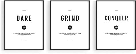 HAUS AND HUES Set of 3 Motivational Wall Art Prints for Office and ...