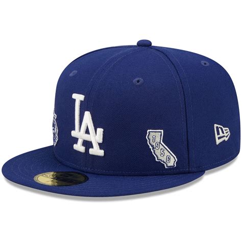 Buy Mens New Era Royal Los Angeles Dodgers Identity 59FIFTY Fitted Hat ...