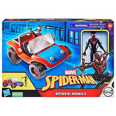 Buy Marvel Spider-Man Spider-Mobile 6-Inch-Scale Miles Morales Action ...