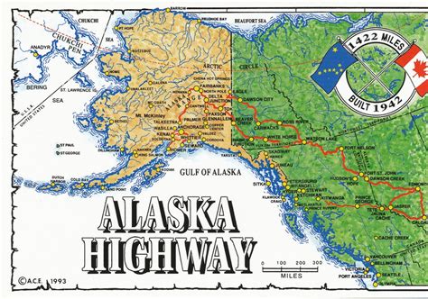the alaska highway map is shown