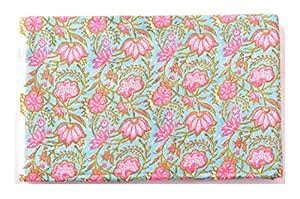 Handicraft-Palace Floral Hand Block Printed Garment Voile Fabric Cotton ...