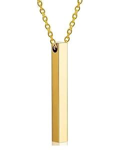 Buy Karishma Kreations Men's Jewellery 3D Cuboid Vertical Bar Pendants ...