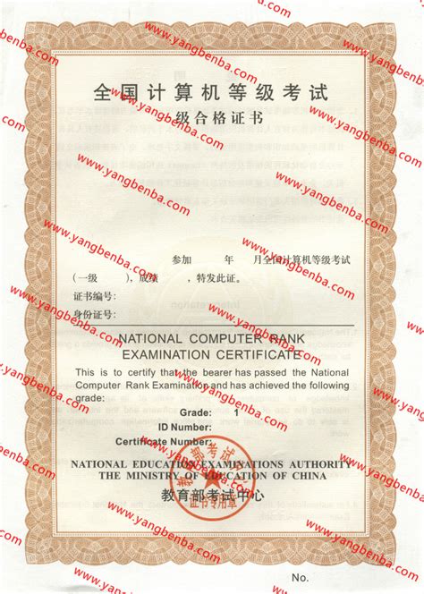 上海市计算机等级证书样本-毕业证样本吧