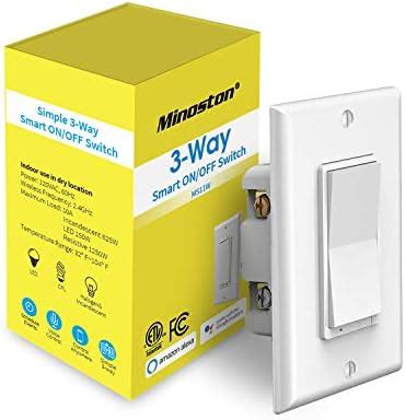 Minoston Wi-Fi 3-Way Smart Switch (2.4GHz), Neutral Wire Required ...