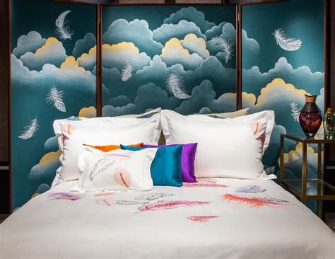 Cloud Nine Embellished Hand-Painted Wallpaper | LALA CURIO