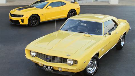 Yellow Chevrolet Camaro 1969 Chevrolet Camaro RS/SS Resto Mod Stock