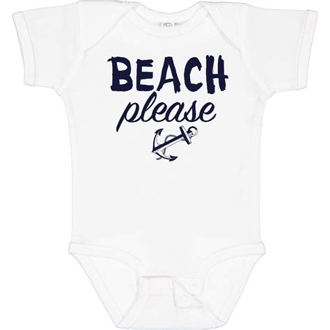 Tiny Nest Beach Please With Anchor Baby Bodysuit Spring Break Ocean Sunshine Sun, New Born, Baby ...