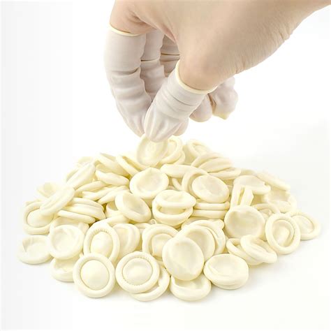 Amazon.com: 200 Pcs Latex Finger Cots White Disposable Fingertips ...