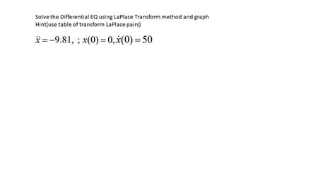 Image result for Diffeential Eqations Using Laplce Transformation