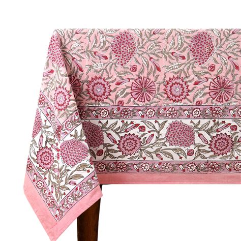 Modern Style Home & Living Pink and Red Floral Table Cloth – My Store