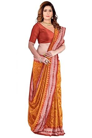 Buy BTHIKIRI Odisha Sambalpuri Handloom Ikat Women's Cotton Saree ...