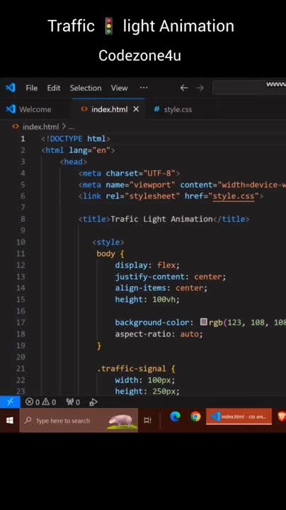 Image result for Traffic Light Shine HTML Code