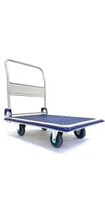 BIGAPPLE 150kg Capacity Plastic Foldable Platform Trolley for Heavy ...