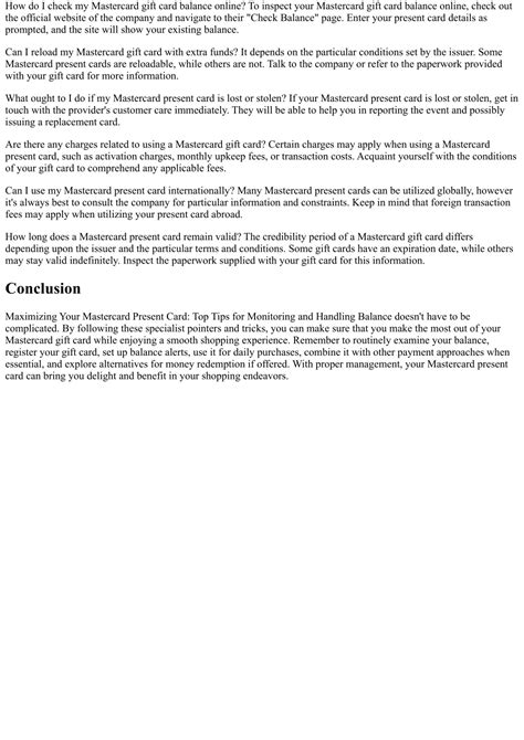 PPT - Maximizing Your Mastercard Present Card: Top Tips for Checking ...