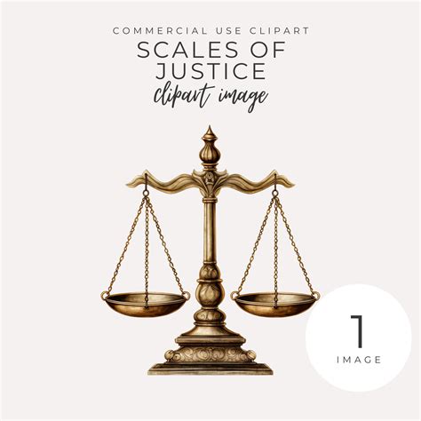 Scales of Justice Clipart INSTANT DOWNLOAD Legal and Law-themed Graphic ...