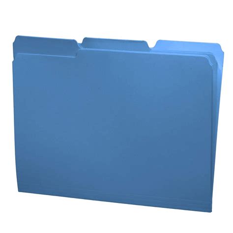 Blue File Folders, 1/3 Cut Top Tab, Letter Size, Perfect for Organizing ...