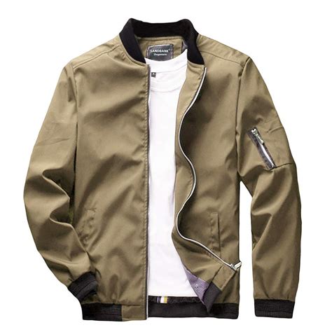 Buy sandbank Men's Slim Fit Lightweight Softshell Flight Bomber Jacket ...