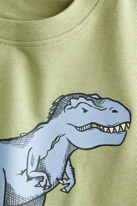 Green/Tyrannosaurus Rex Printed T-shirt for kids | H&M IN