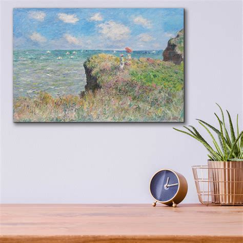 Dovecove Epic Art 'Cliff Walk At Pourville' By Claude Monet Cliff Walk ...