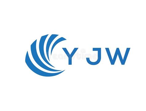 YJW Letter Logo Design on White Background. YJW Creative Circle Letter ...