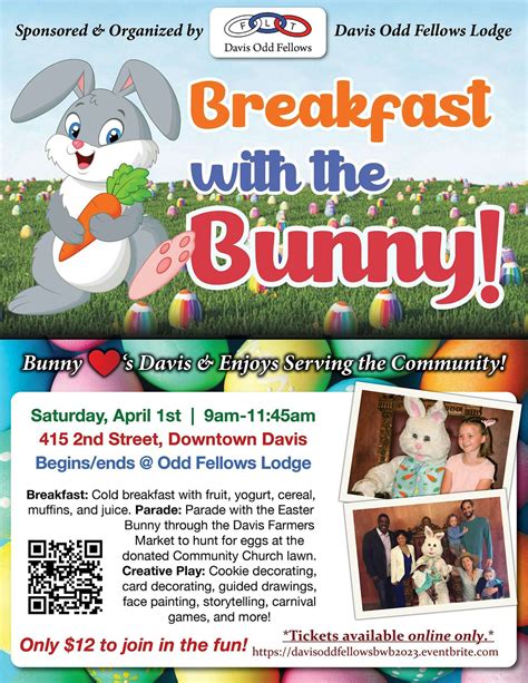 Breakfast with the Bunny 2024, Davis Odd Fellows Hall, 30 March 2024 ...