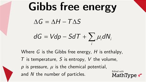 Energy Formula Chemistry