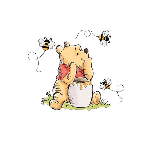 Vintage Winnie the Pooh Clip Art: High-resolution PNG (digital Download ...