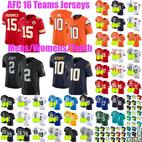 Patrick Mahomes Football Jersey NFL Player Jerseys For Men And Fans Travis Kelce, Bo Nix, Isiah ...