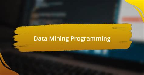 Image result for Programming in Mining