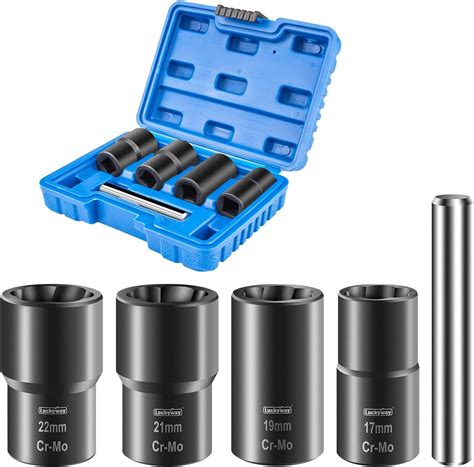 Luckyway 5-Piece Twist Socket Set Lug Nut Remover India | Ubuy
