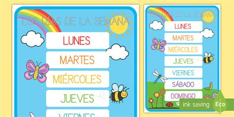 Póster: Los días de la semana (teacher made) - Twinkl