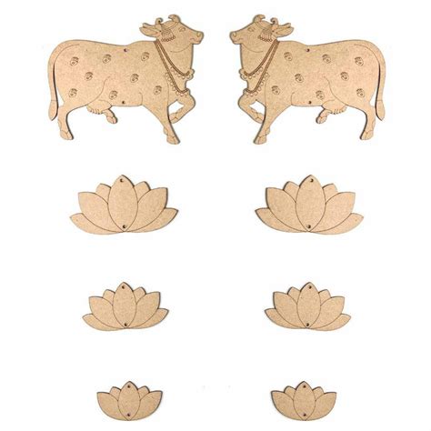 Engraved Mdf Cutout Of Pichwai Cow – Adikala - Craft Store