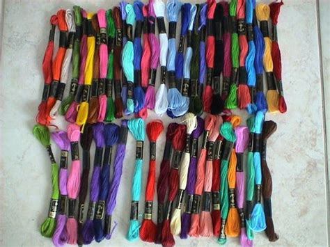 50 Anchor Skeins Assorted Embroidery Cross Stitch Threads Floss 6 ...