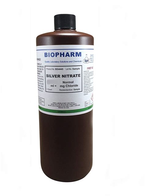 Buy Silver Nitrate 0.0141 Normal Standard Solution 1ml = 0.5mg Chloride ...